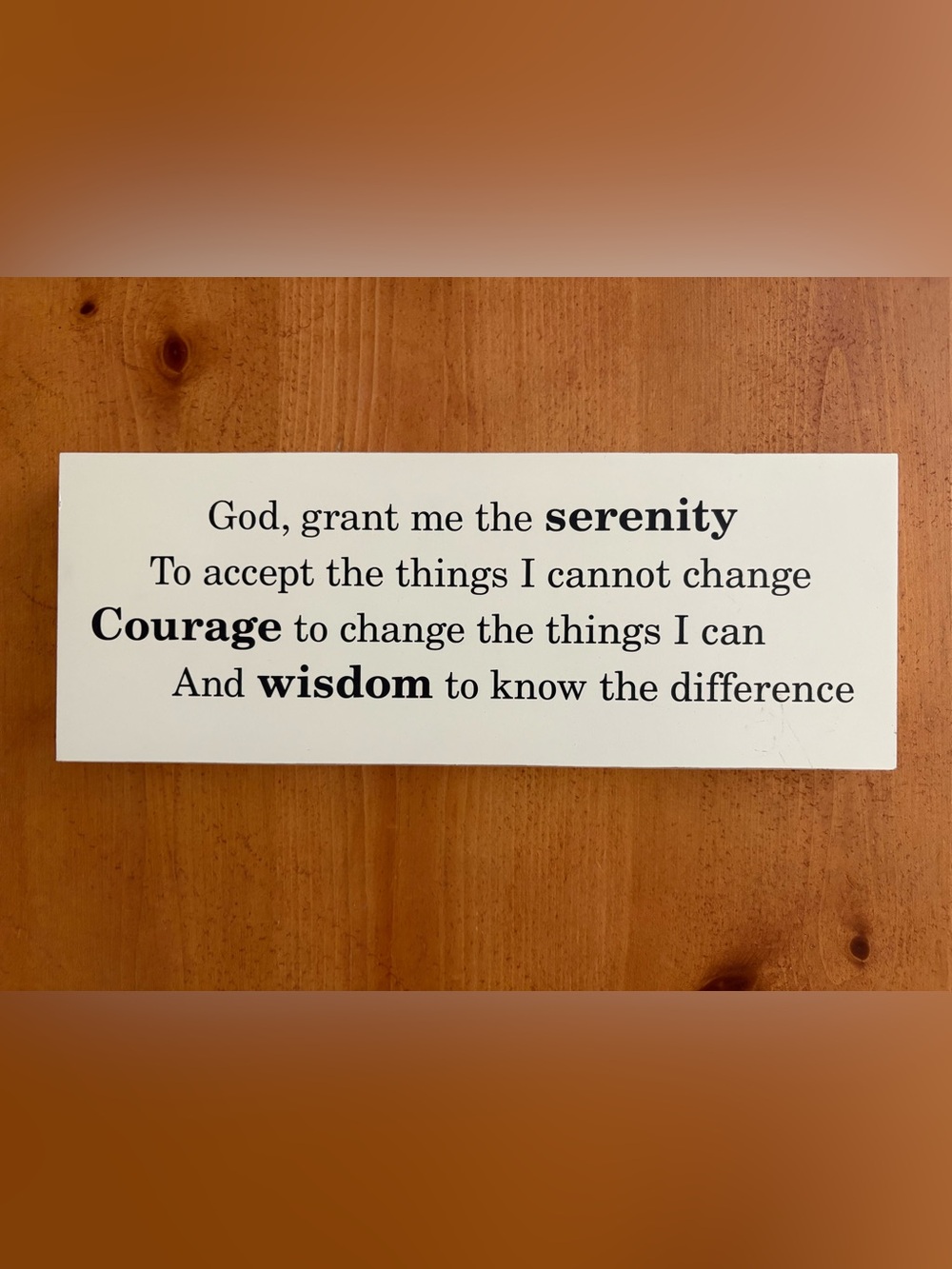 Hallmark Serenity Prayer Wooden Block Sign, New